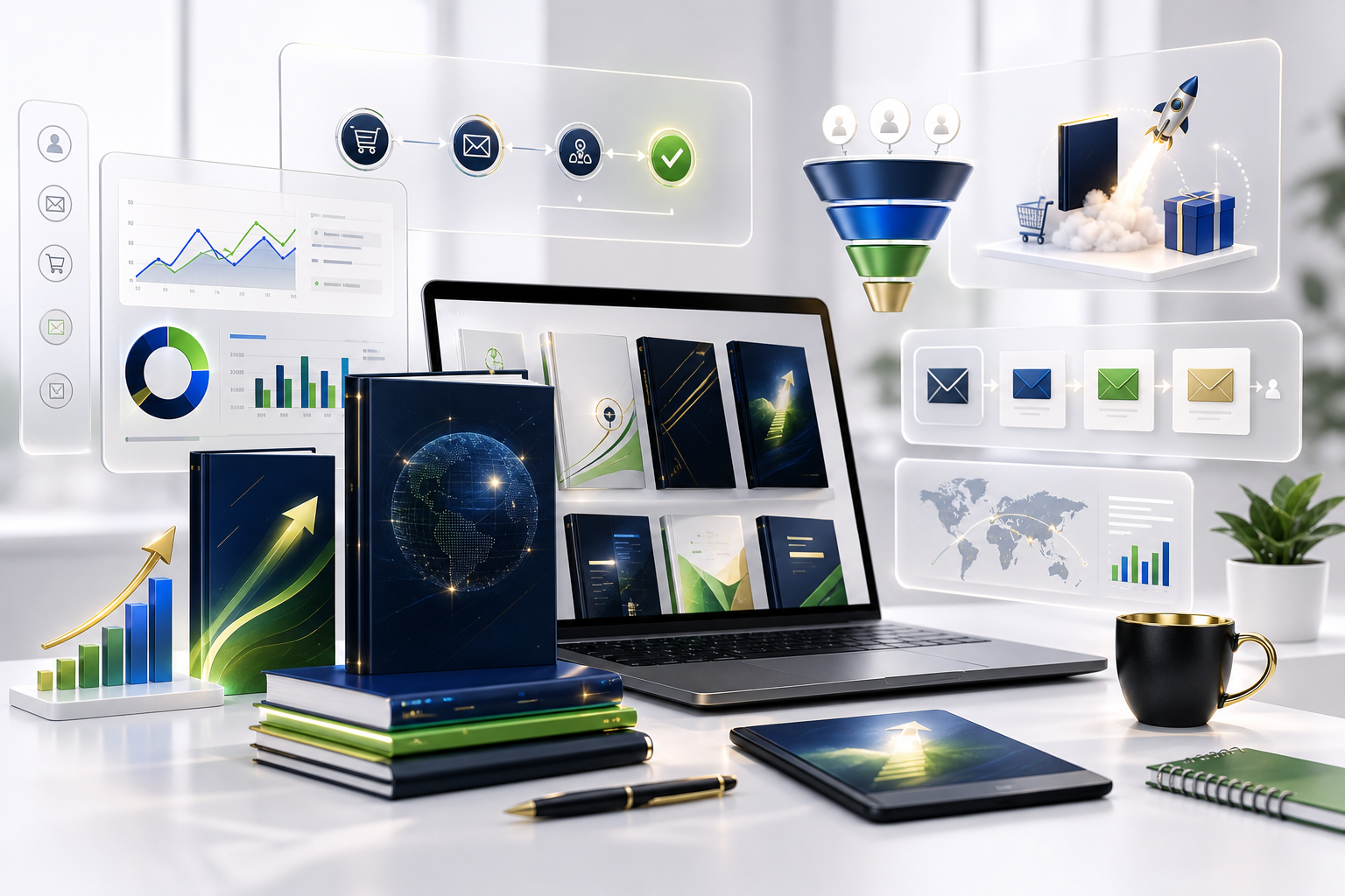 eBook publishing and digital launch visual
