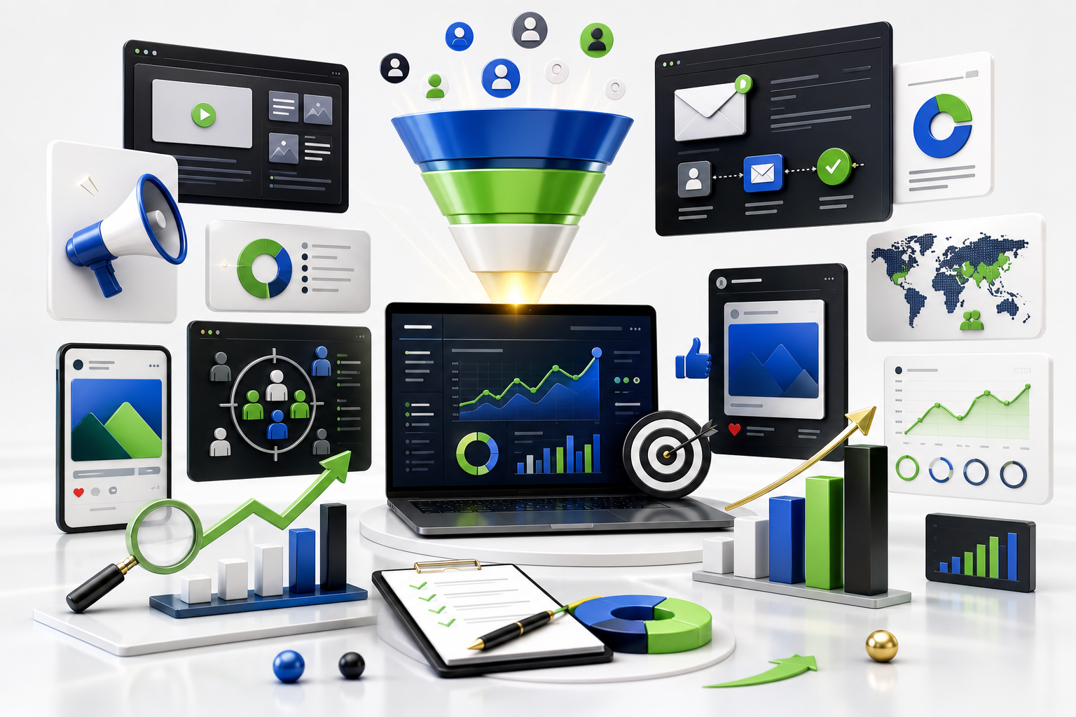 Digital marketing showcase visual