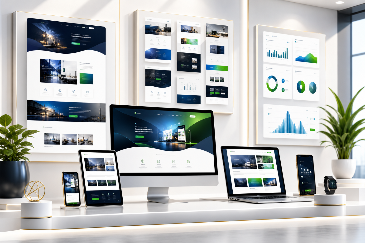 Website project showcase visual
